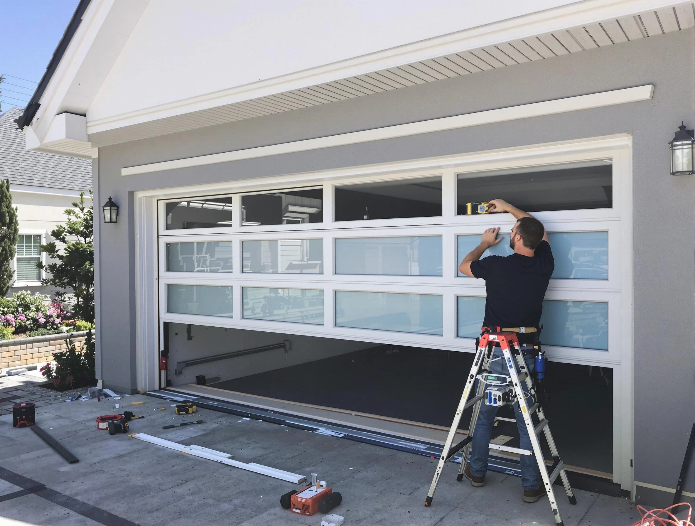 Centerville Garage Door Repair team performing garage door replacement in Centerville