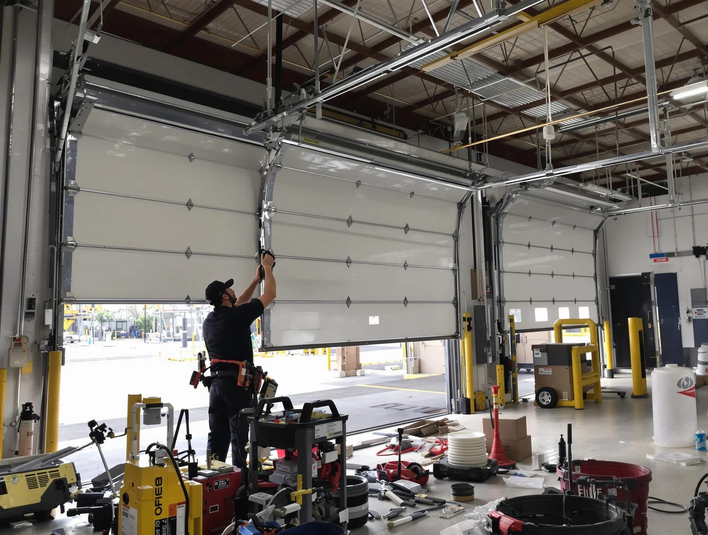 Centerville Garage Door Repair technician performing commercial garage door repair in Centerville