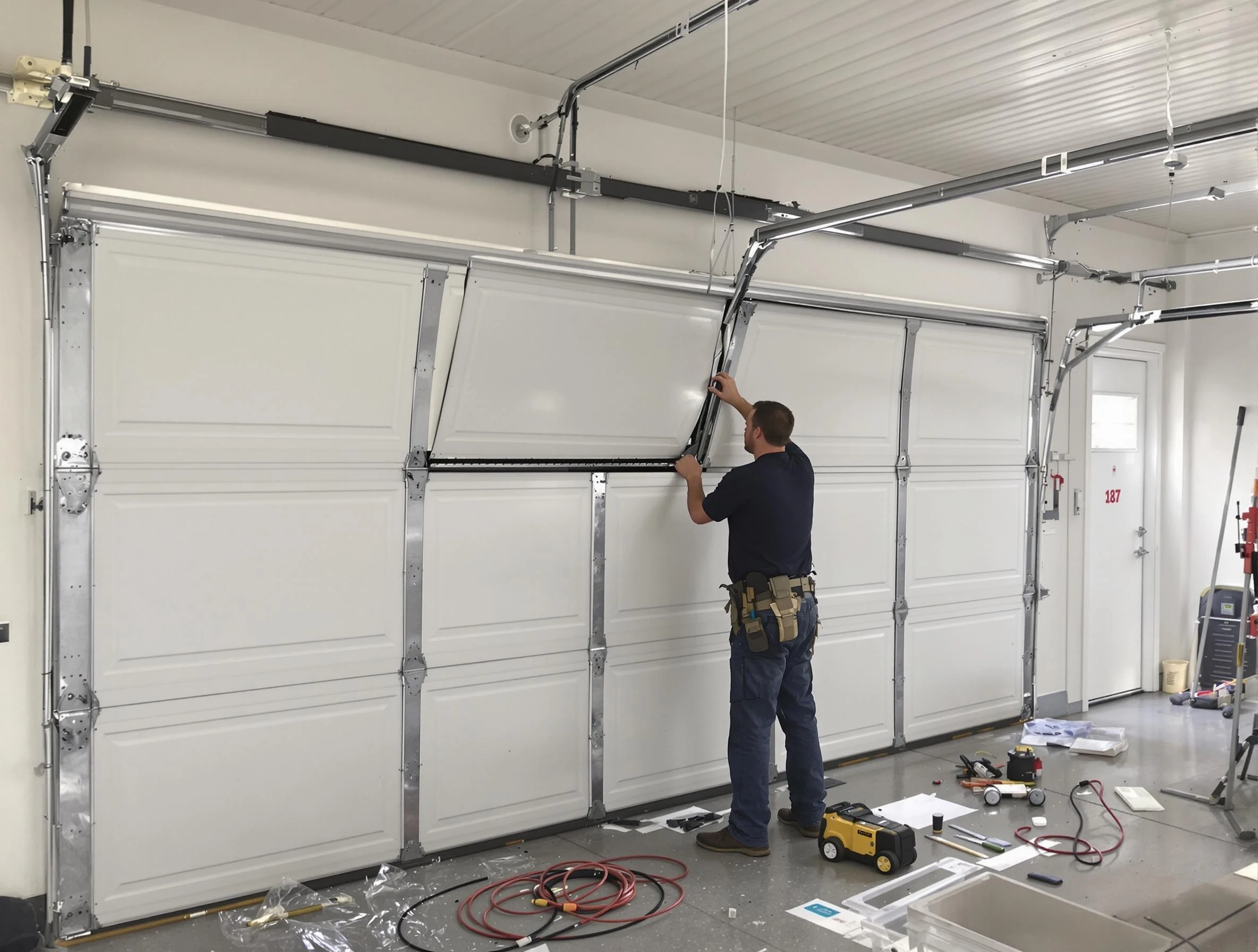 Garage Door Section Replacement in Centerville