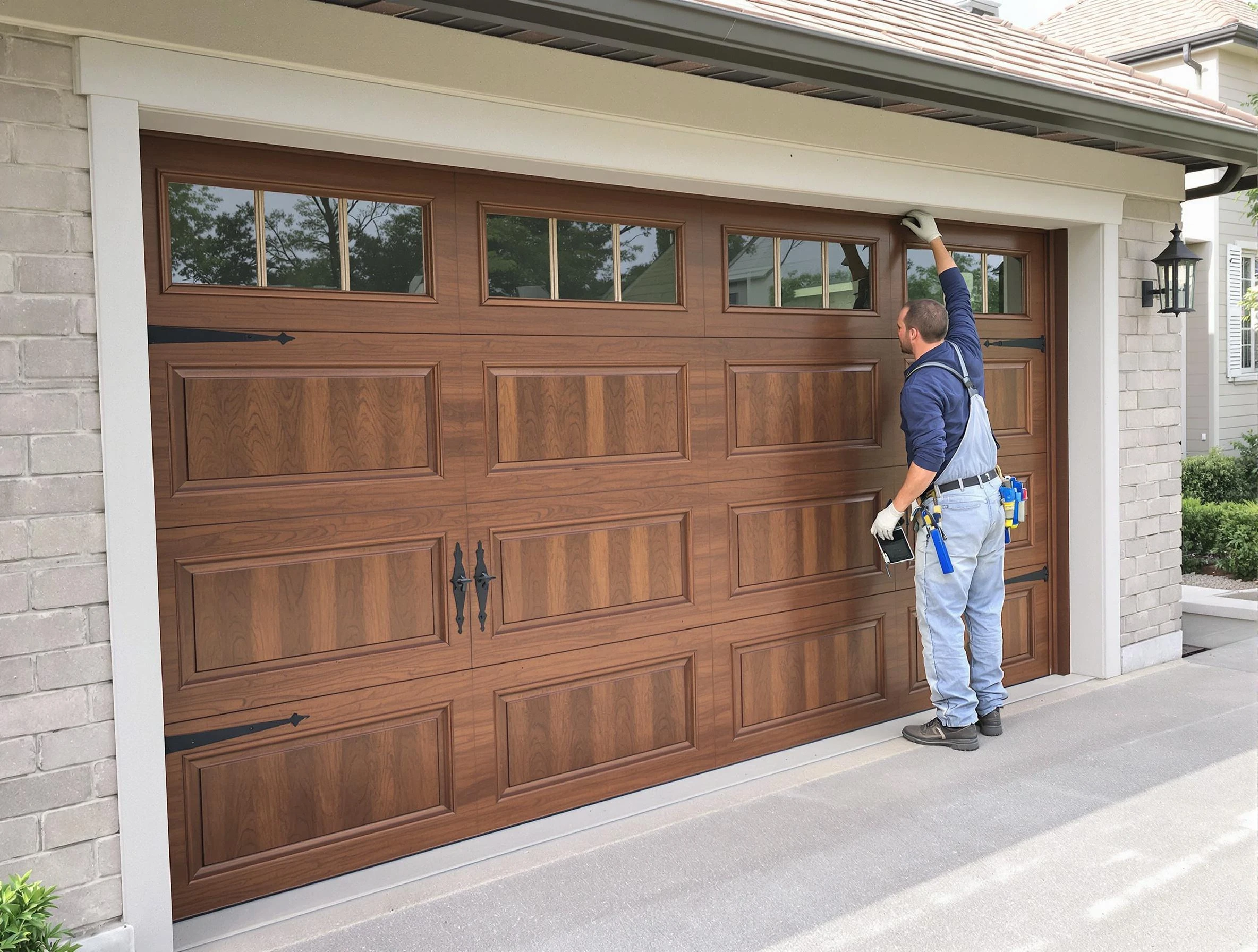 Custom garage door showcase by Centerville Garage Door Repair in Centerville